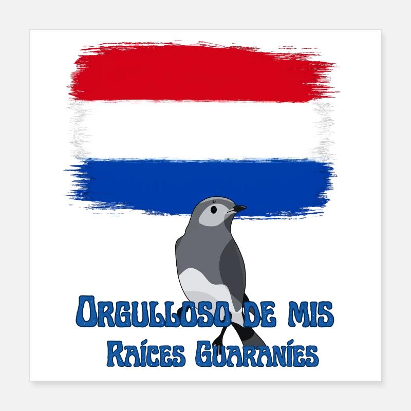 Fier de mes racines guarani Poster 40 x 40 cm