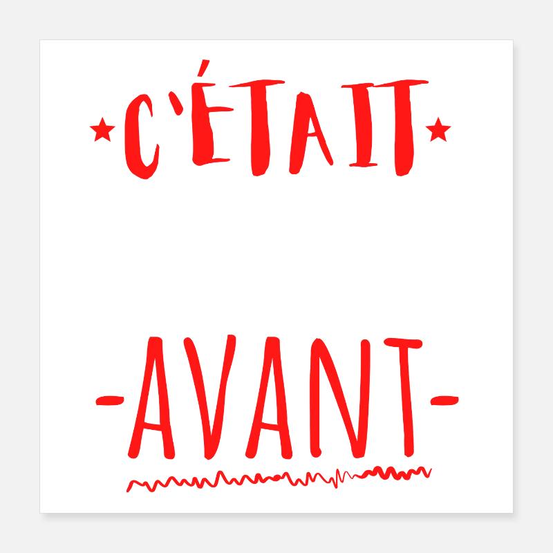 es war besser VORHER Poster 40x40 cm