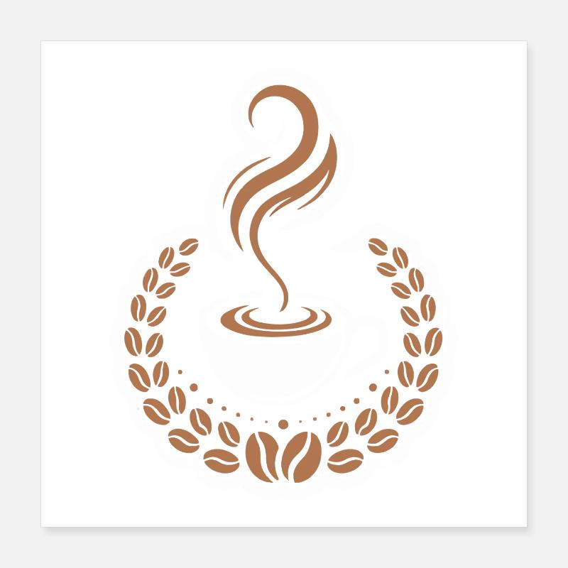 Caffeine Design Coffee Artwork Coffee Poster 40x40 cm