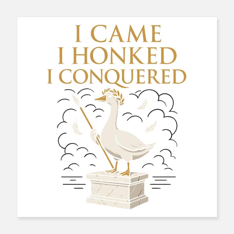 Drôle d’oies Meme Chaos Honk Certifié Silly Poster 40 x 40 cm
