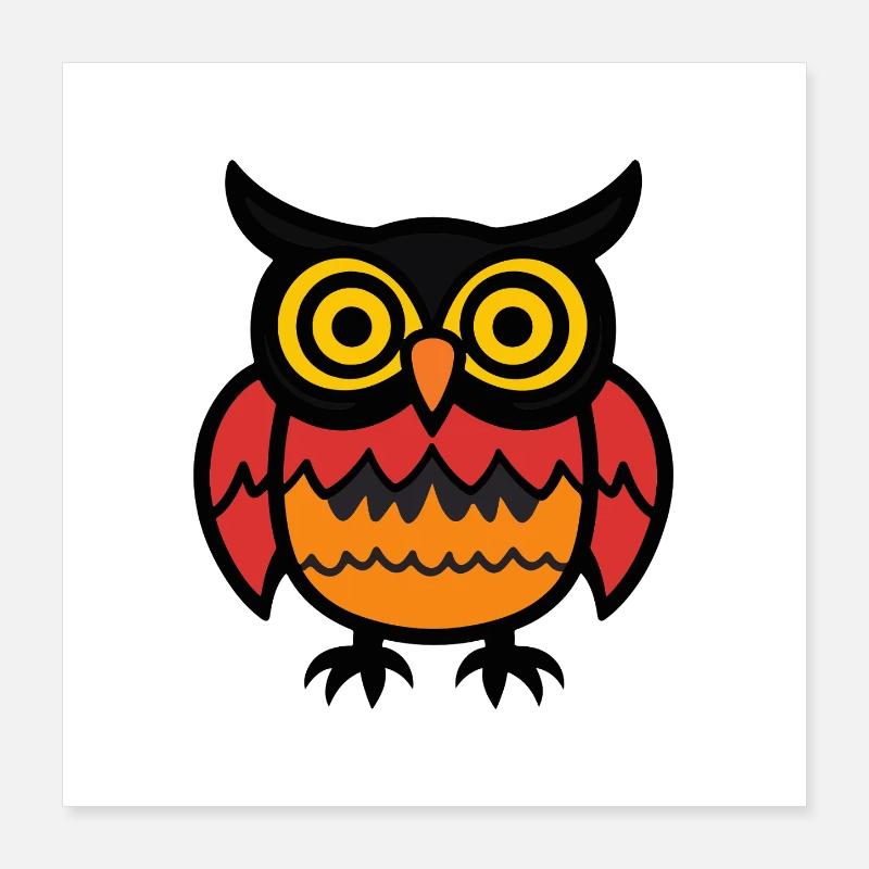 Eule Halloween Comic Lustig Poster 40x40 cm