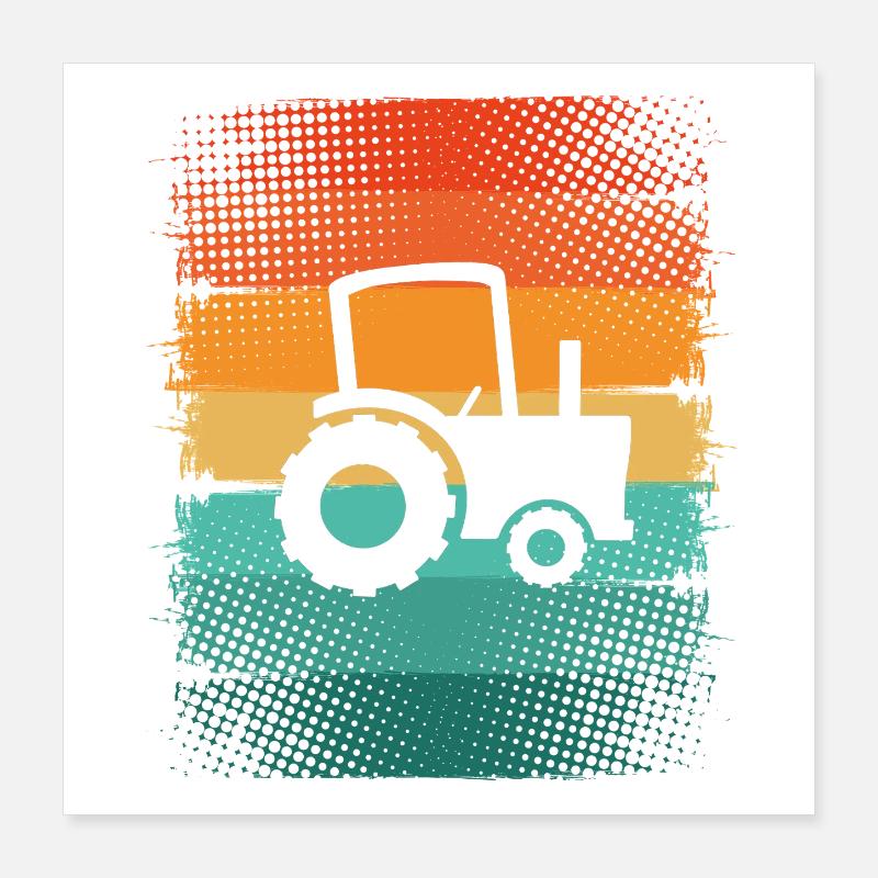 Traktor Poster 40x40 cm