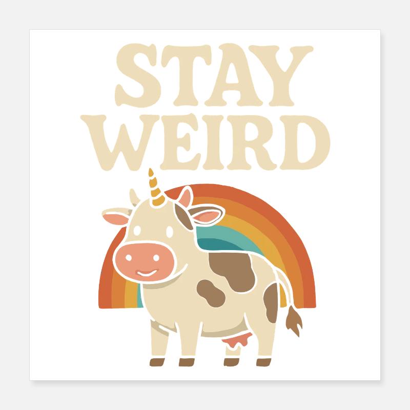 Restez fou Poster 40 x 40 cm