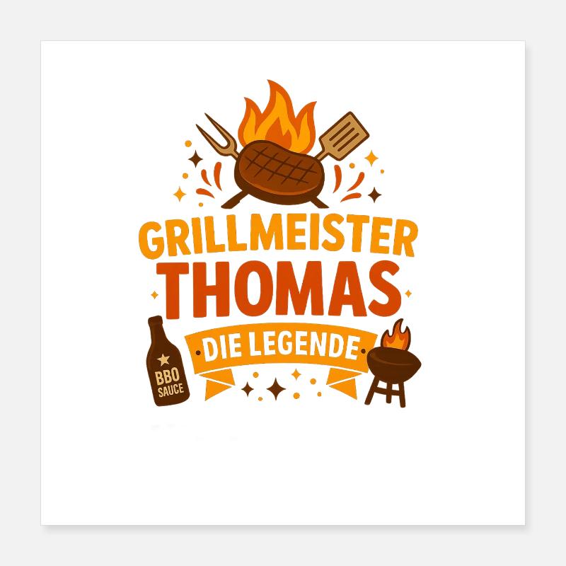 Grill Master Thomas La Légende Poster 40 x 40 cm