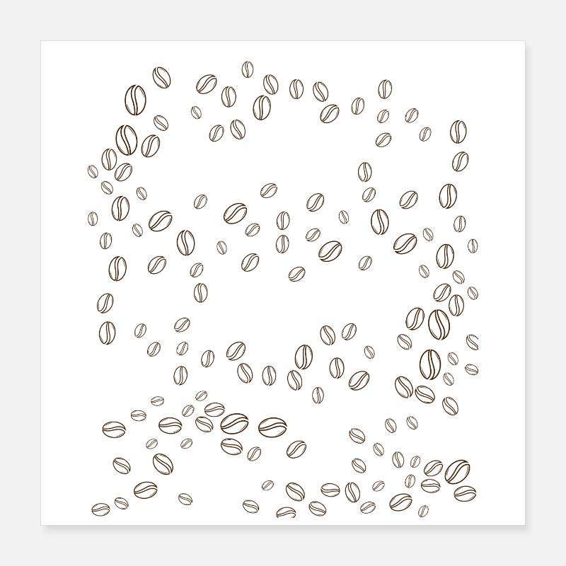Tourbillon orbital de grain de café Poster 40 x 40 cm