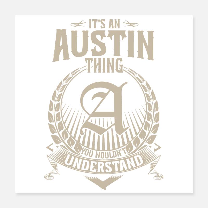 Emblème de la chose Austin Poster 40 x 40 cm