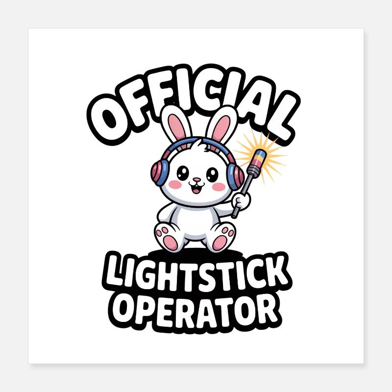 K-Pop Fan Lightstick Corée Poster 40 x 40 cm