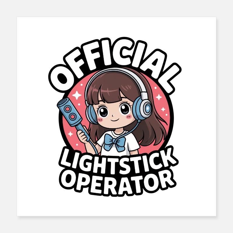 K-Pop Fan Lightstick Corée Poster 40 x 40 cm