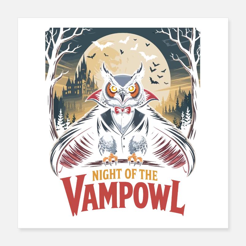 La nuit de la chouette vampire Poster 40 x 40 cm