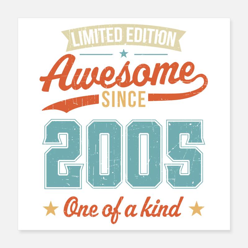 Awesome seit 2005 Poster 40x40 cm