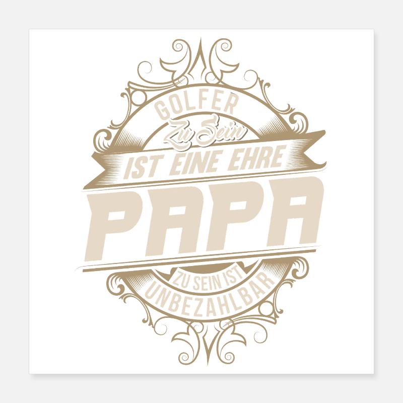 golfer dad Poster 16" x 16" (40x40 cm)