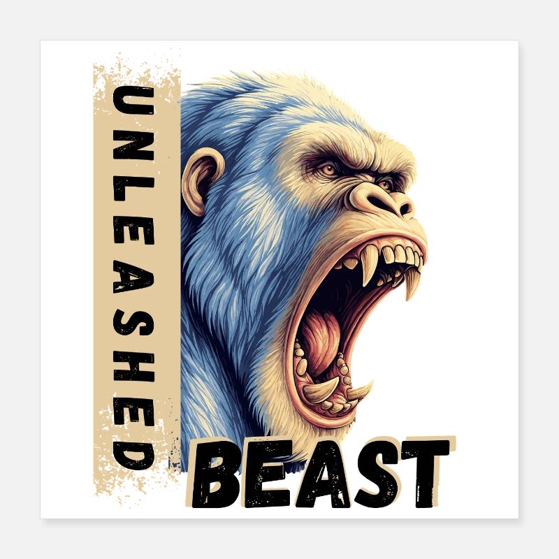 Gorrila UNLEASHED - Gym  Poster 40x40 cm