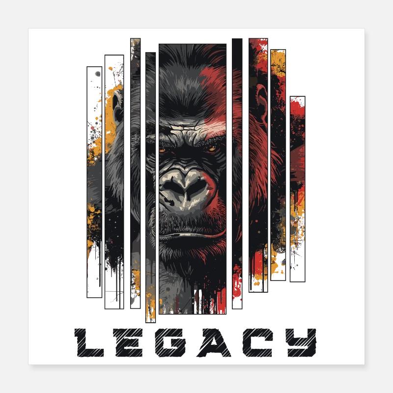 Legacy - Gorilla Art Design Poster 16" x 16" (40x40 cm)