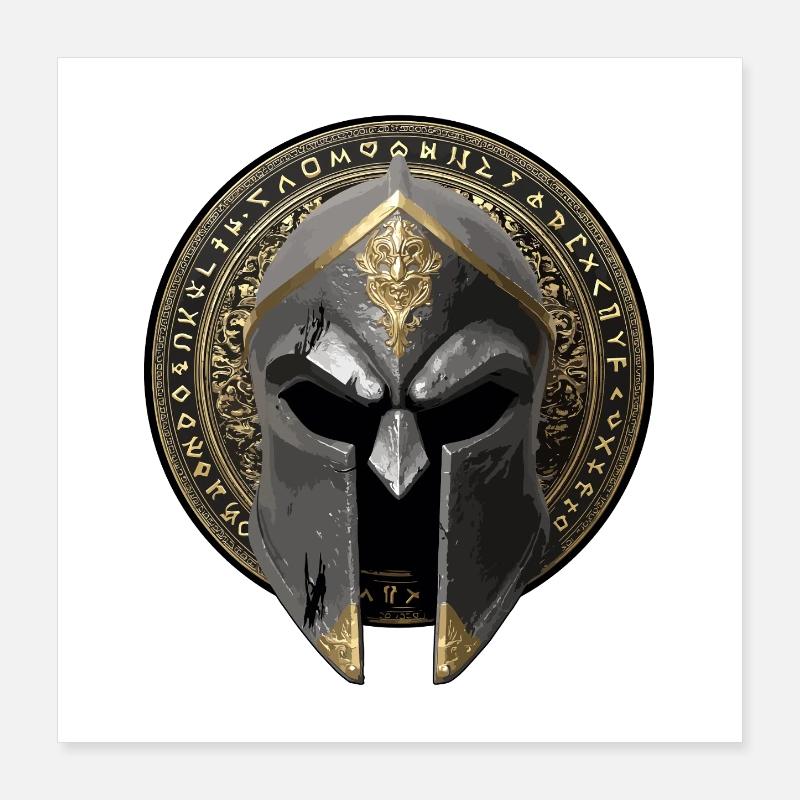 Spartaner Helm Gladiator Poster 40x40 cm