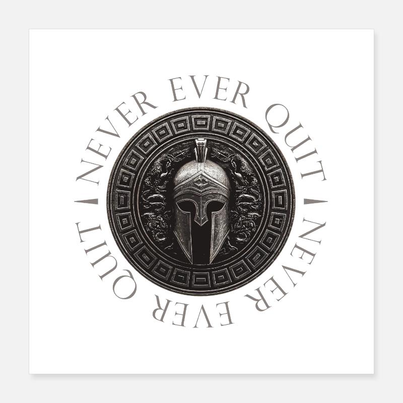 Dicton spartiate : la motivation Poster 40 x 40 cm