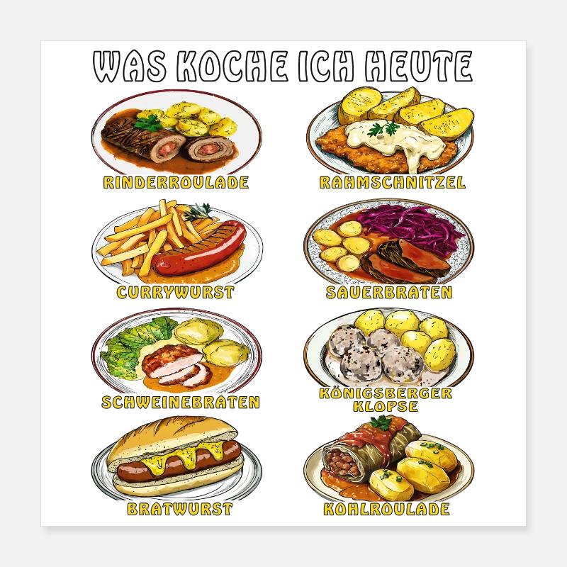 WHAT DO I COOK TODAY Poster 16" x 16" (40x40 cm)