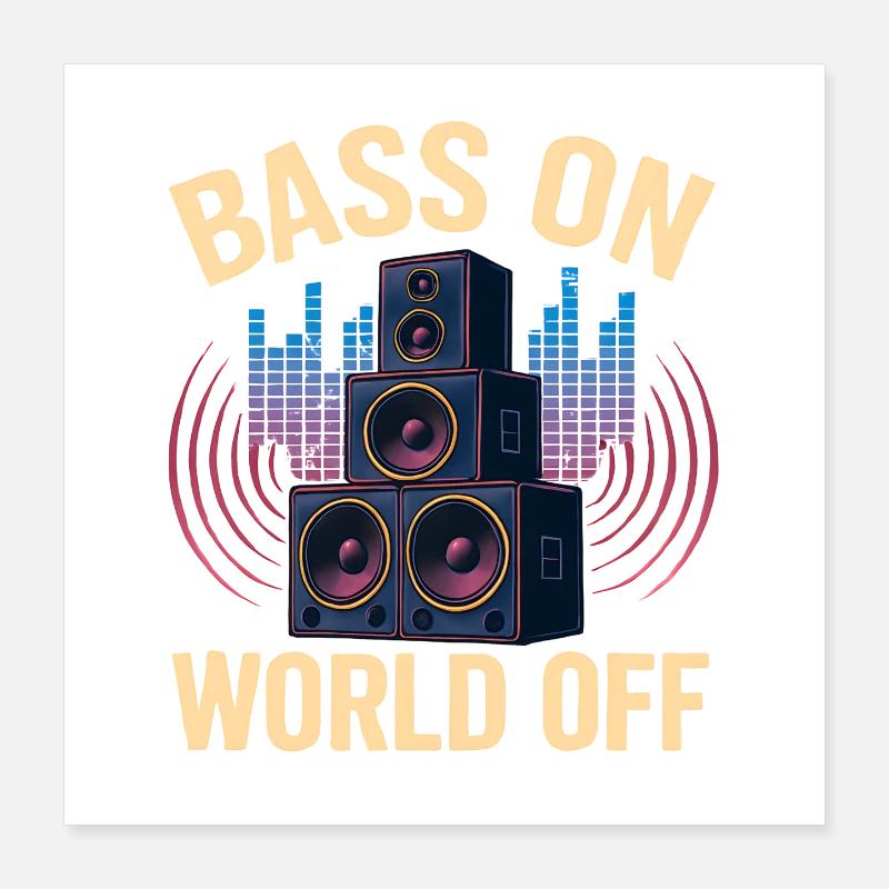 Techno Rave Poster 40 x 40 cm