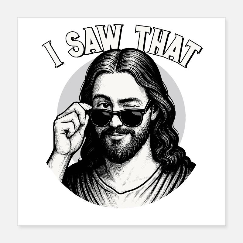 Jésus, j’ai vu cela, Jésus-Christ Poster 40 x 40 cm