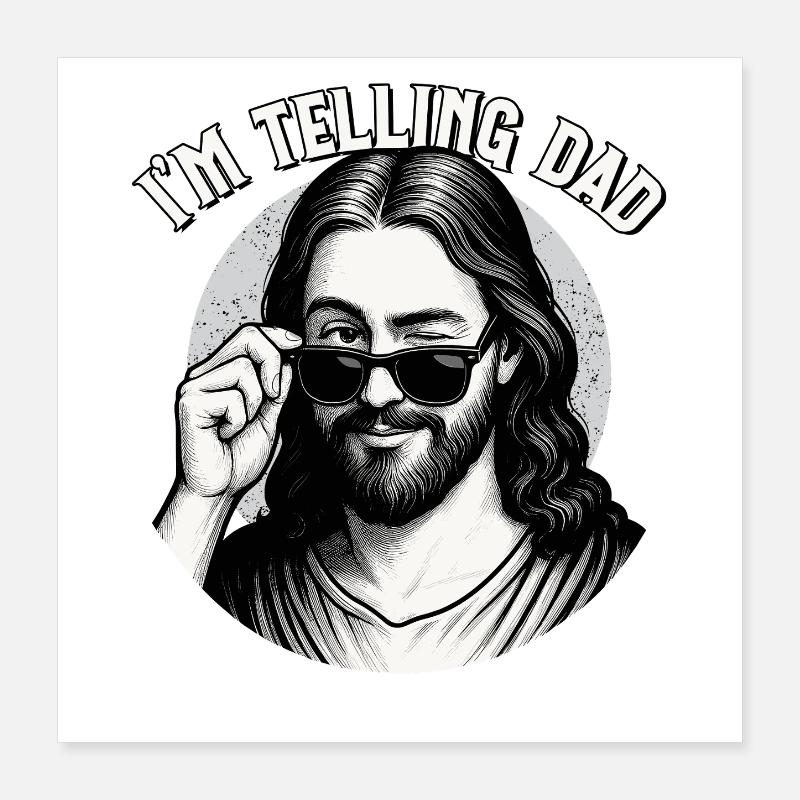 Jesus, I Saw That, Jesus Christ Poster 16" x 16" (40x40 cm)