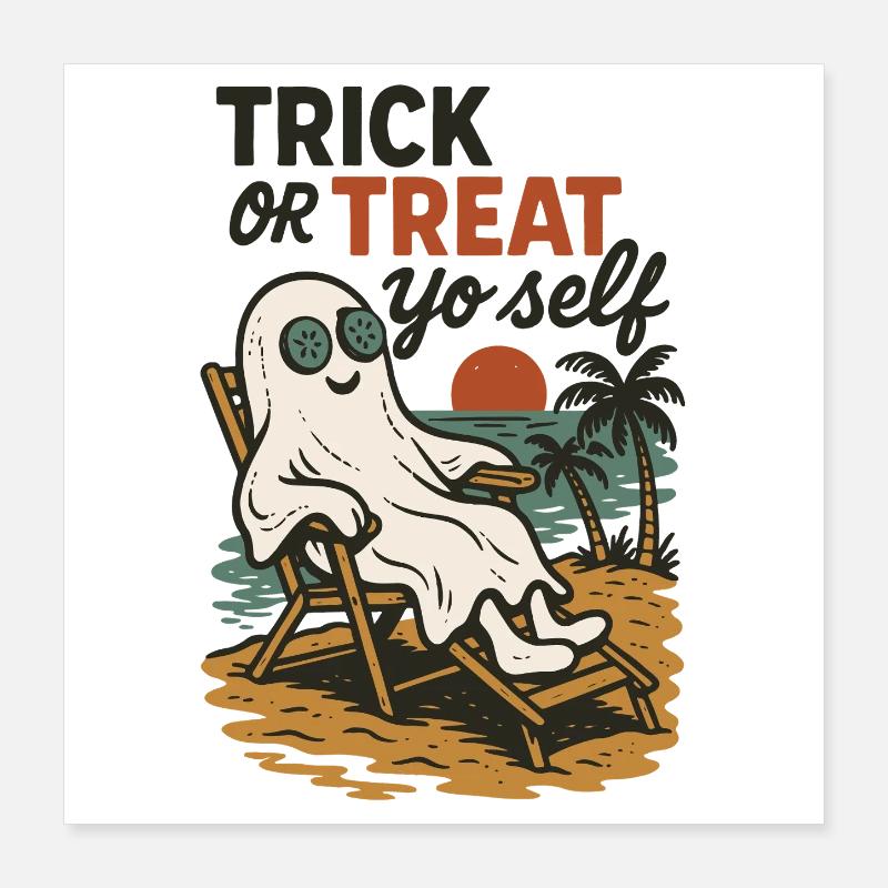 Süßes Oder Saures Yo Self Halloween Lustiger Spruch Poster 40x40 cm