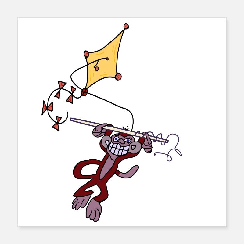 Adventure Monkey Poster 16" x 16" (40x40 cm)