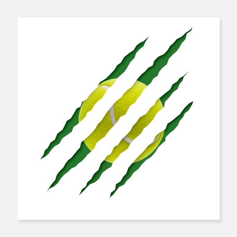 Balle de tennis Scratch Pattern Poster 40 x 40 cm