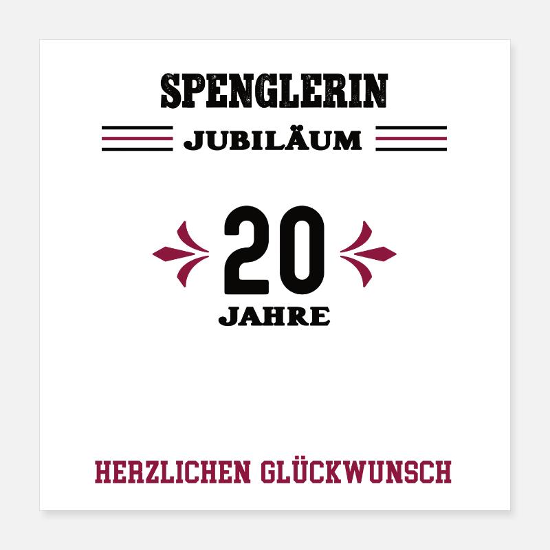 Ferblantier 20e anniversaire Ferblantier 20e anniversaire Poster 40 x 40 cm
