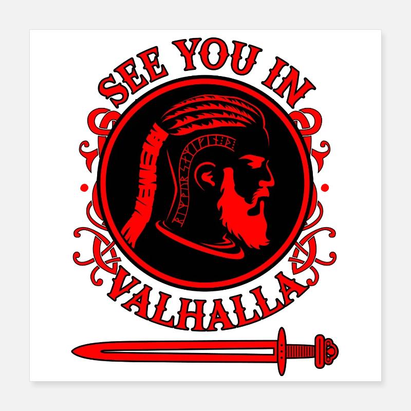 Rendez-vous au Valhalla Warrior Poster 40 x 40 cm