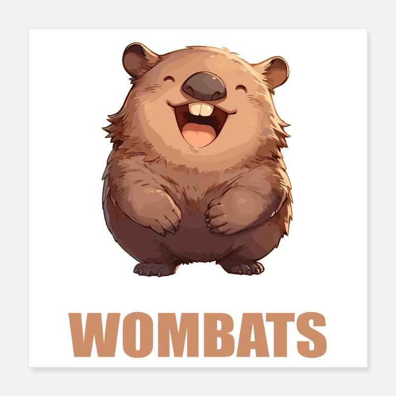 Wombats Wombat Poster 40 x 40 cm