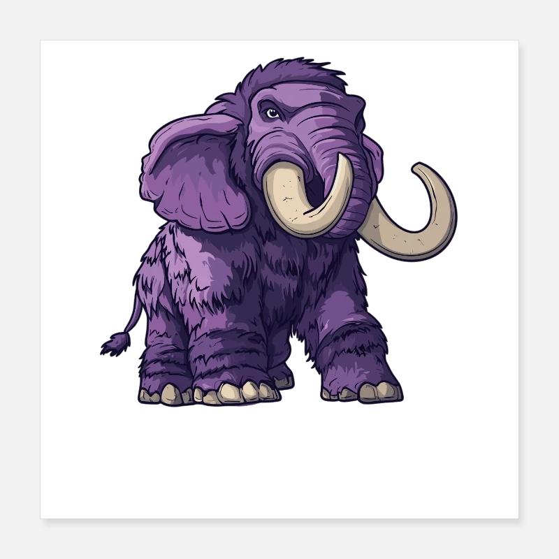 Mammoths Mammoth Poster 16" x 16" (40x40 cm)