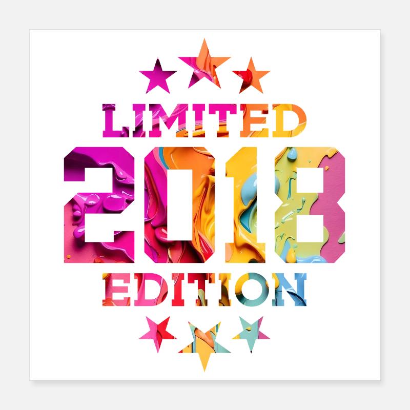ÉDITION LIMITÉE 8E ANNIVERSAIRE 2018 Poster 40 x 40 cm