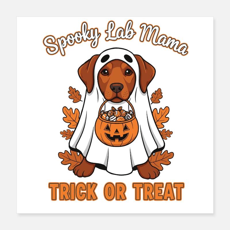 Spooky Lab Mama Halloween Poster 40 x 40 cm