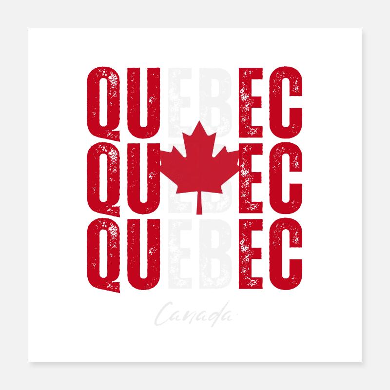 Quebec Canada, I love Quebec Poster 16" x 16" (40x40 cm)