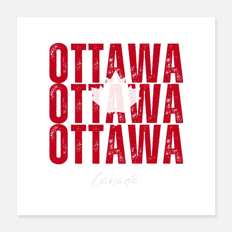 Ottawa Canada, j’adore Ottawa Poster 40 x 40 cm