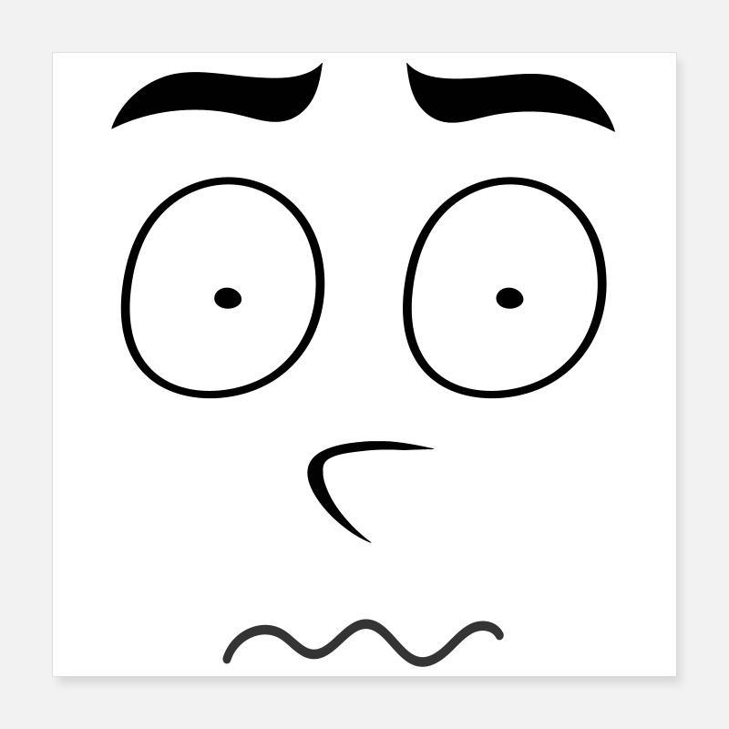 Visage flou Poster 40 x 40 cm