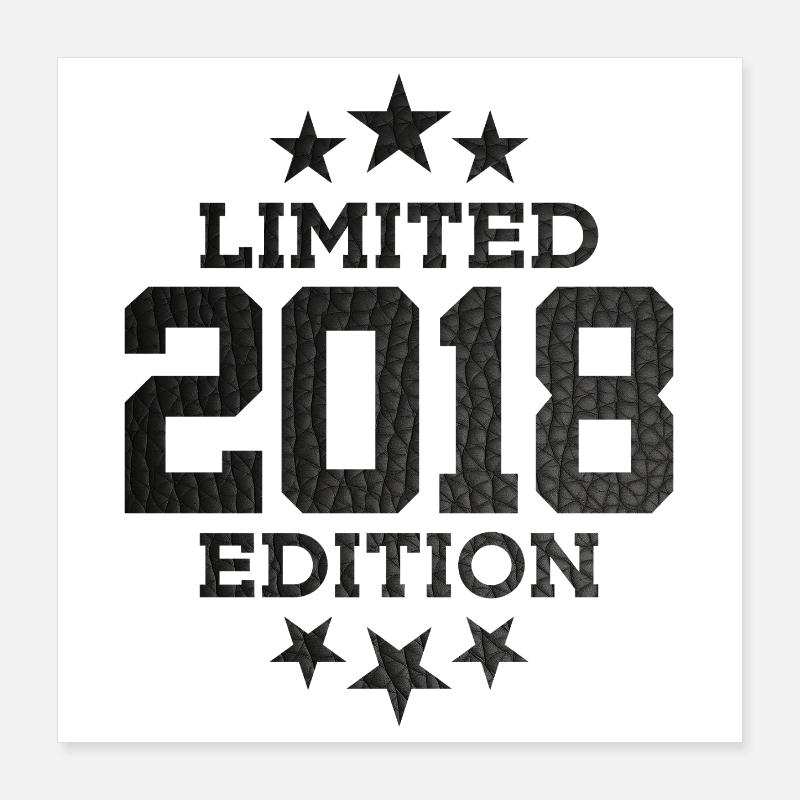 LIMITED EDITION 2018 8. GEBURTSTAG Poster 40x40 cm