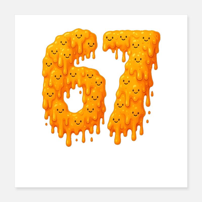 Goutte à goutte 67 Amateur de fromage Poster 40 x 40 cm
