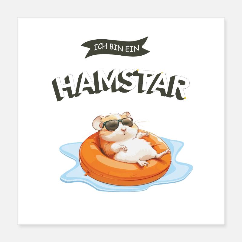 Hamster Hamstar Poster 40x40 cm