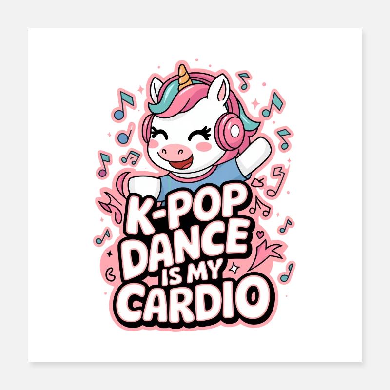 K-Pop Danse Drôle Corée Poster 40 x 40 cm