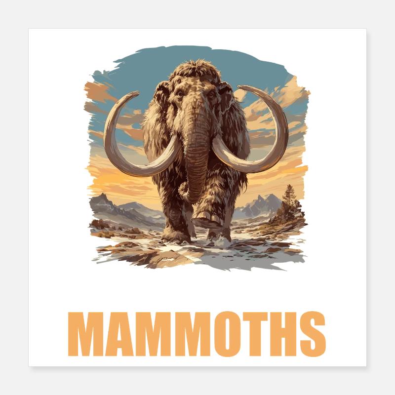 Mammoths Mammoth Poster 16" x 16" (40x40 cm)
