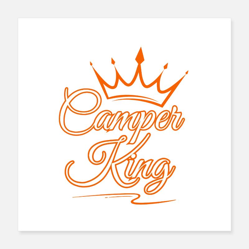 Camping-car King Poster 40 x 40 cm