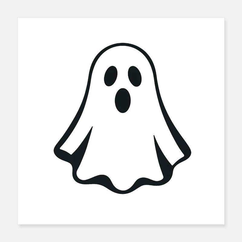 Spøgelse - Halloween - Haunted House Poster 40x40 cm