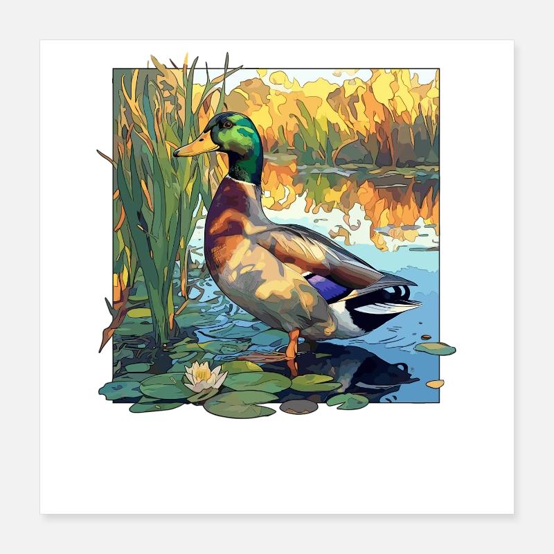 Enten Ente Poster 40x40 cm