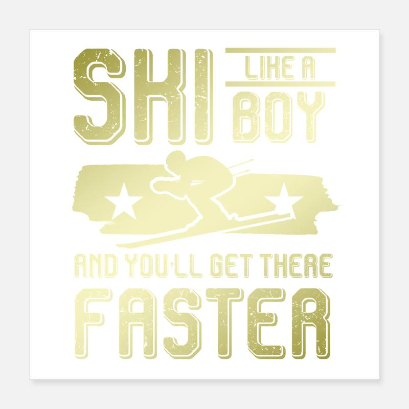 Ski Boy Poster 16" x 16" (40x40 cm)