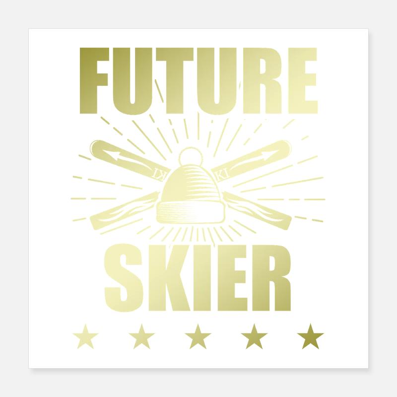 The future of skiing Poster 16" x 16" (40x40 cm)