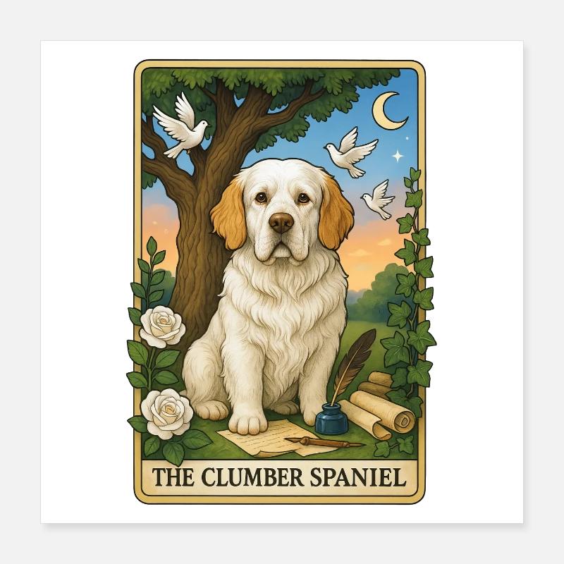 Clumber Spaniel Poster 40x40 cm