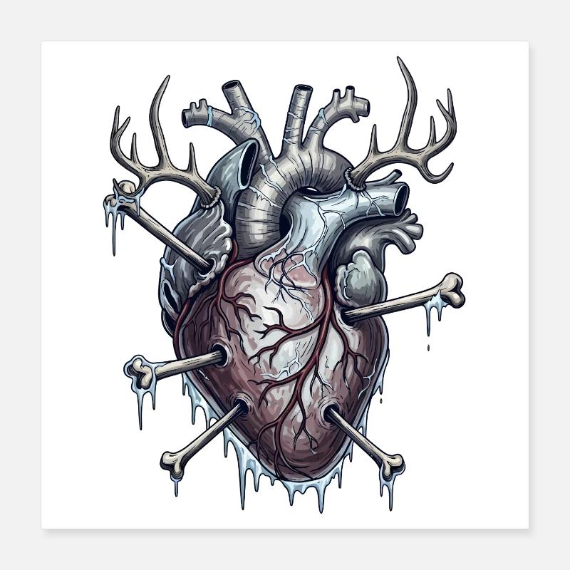 Heart with arrows drop Poster 16" x 16" (40x40 cm)