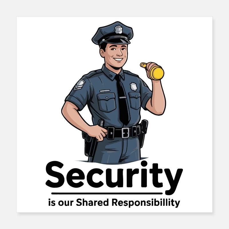 Agent de sécurité Spotlight Graphic Poster 40 x 40 cm