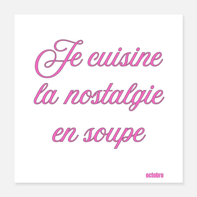 Nostalgie-Suppenkochen Poster 40x40 cm