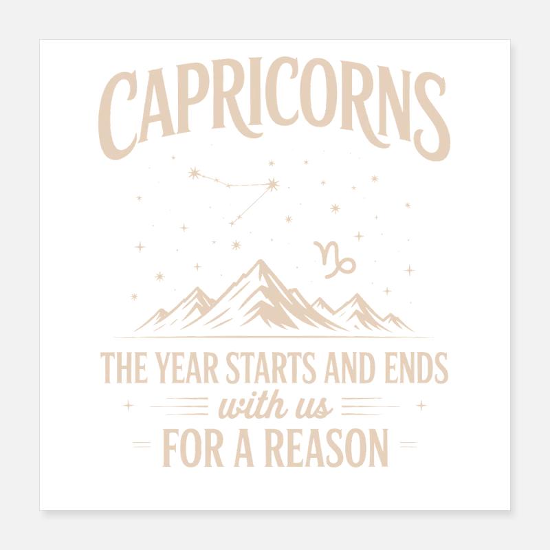 Steinbock Sternzeichen Poster 40x40 cm